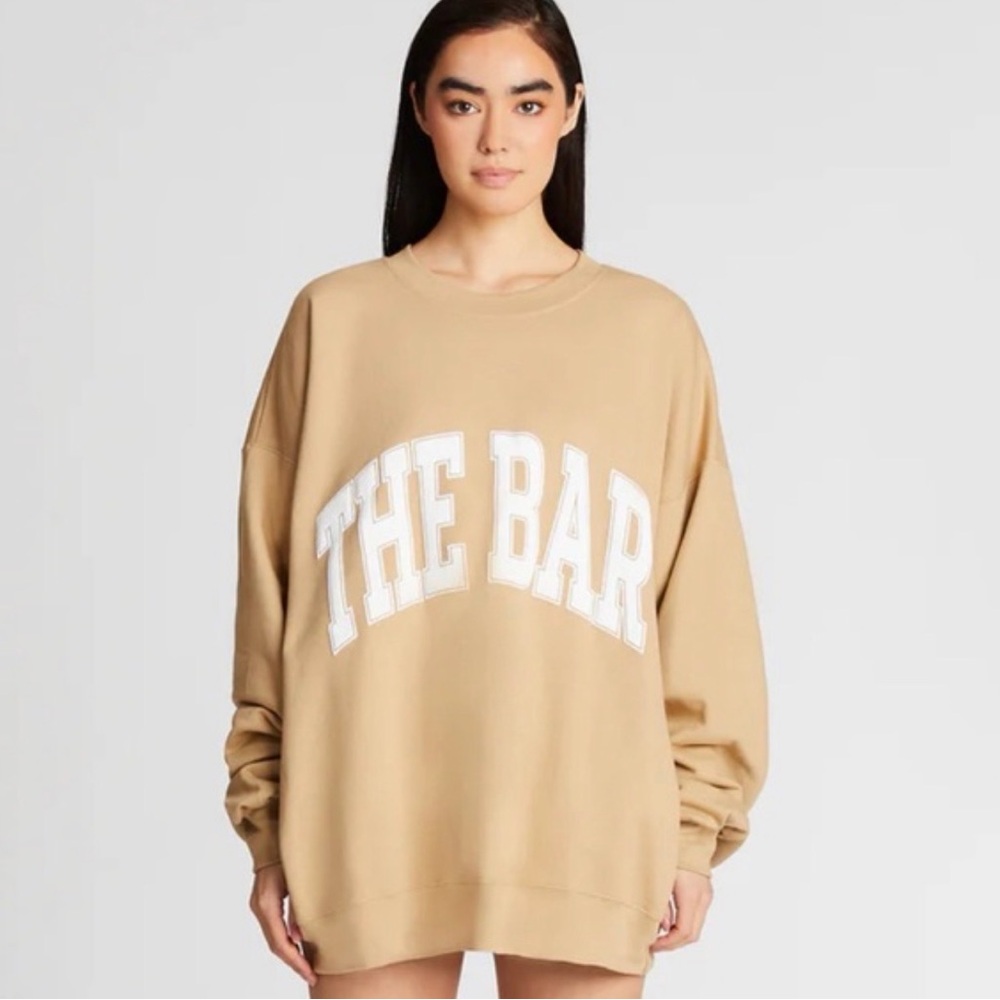 The Bar Tan Varsity Sweatshirt